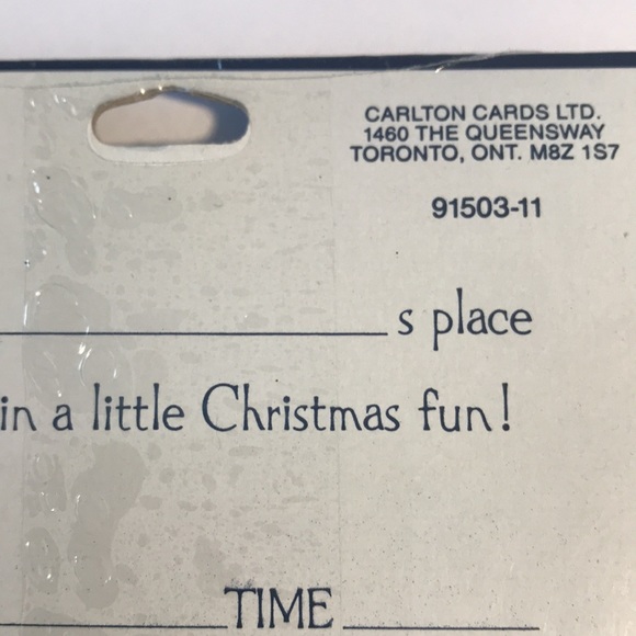 Vintage Christmas Party Invites 8 Count - Picture 8 of 8